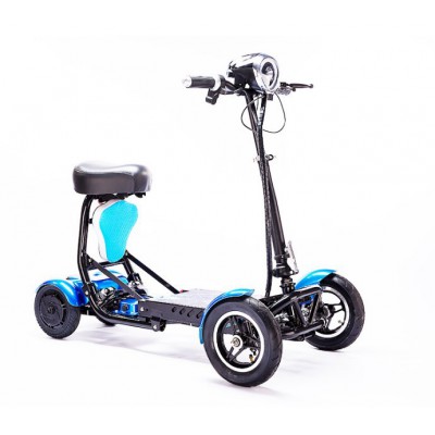 锂电折叠老年代步车双驱动四轮电动车滑板车小孩接送车男女自